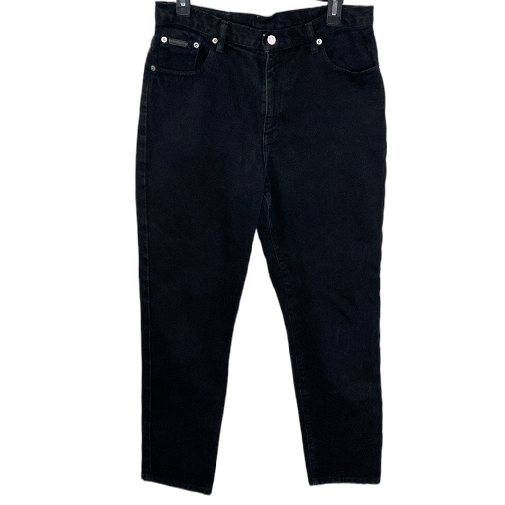 Calvin Klein Vintage Black High Rise Mom Jeans Size 10